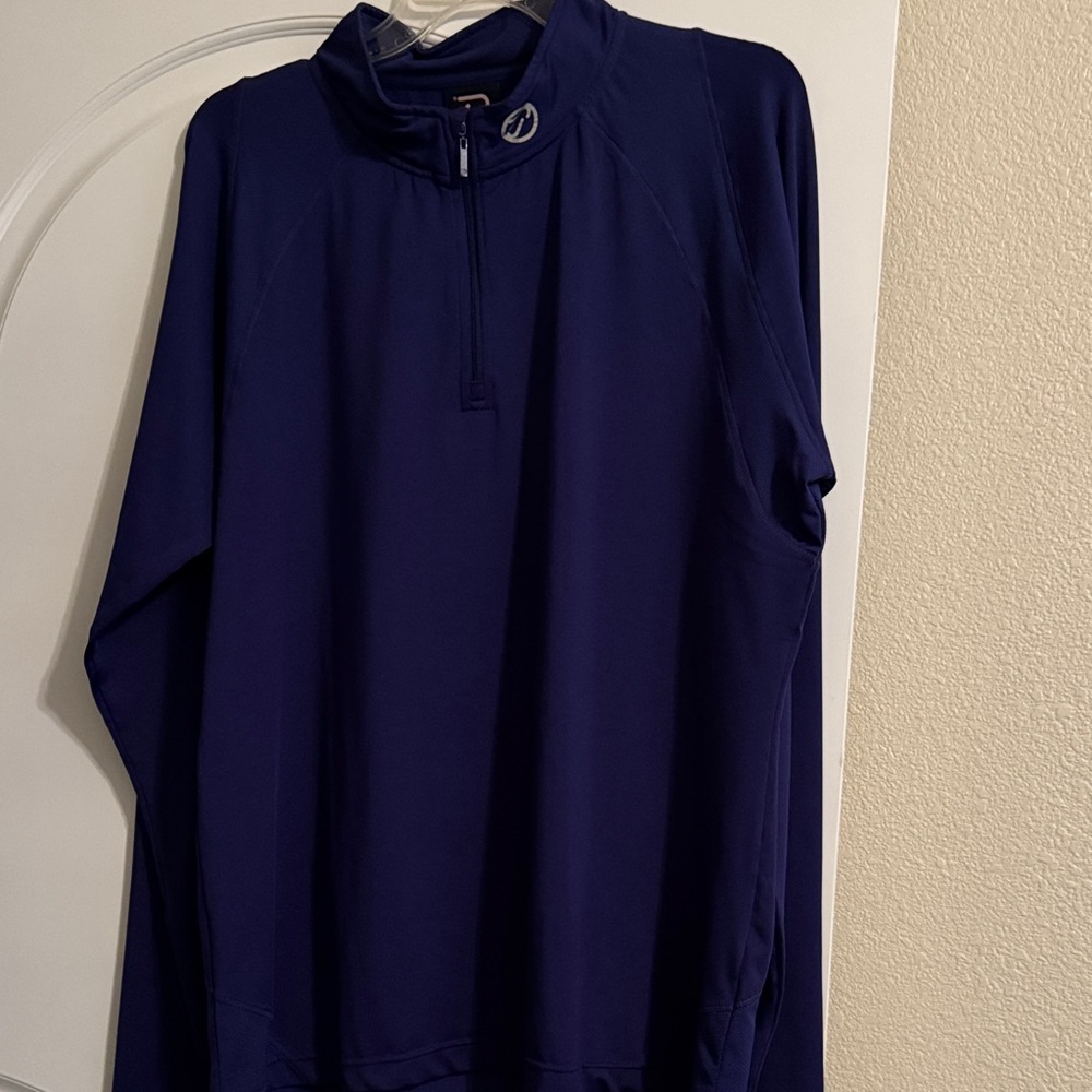 Men's Deep Blue Quarter-Zip Pullover